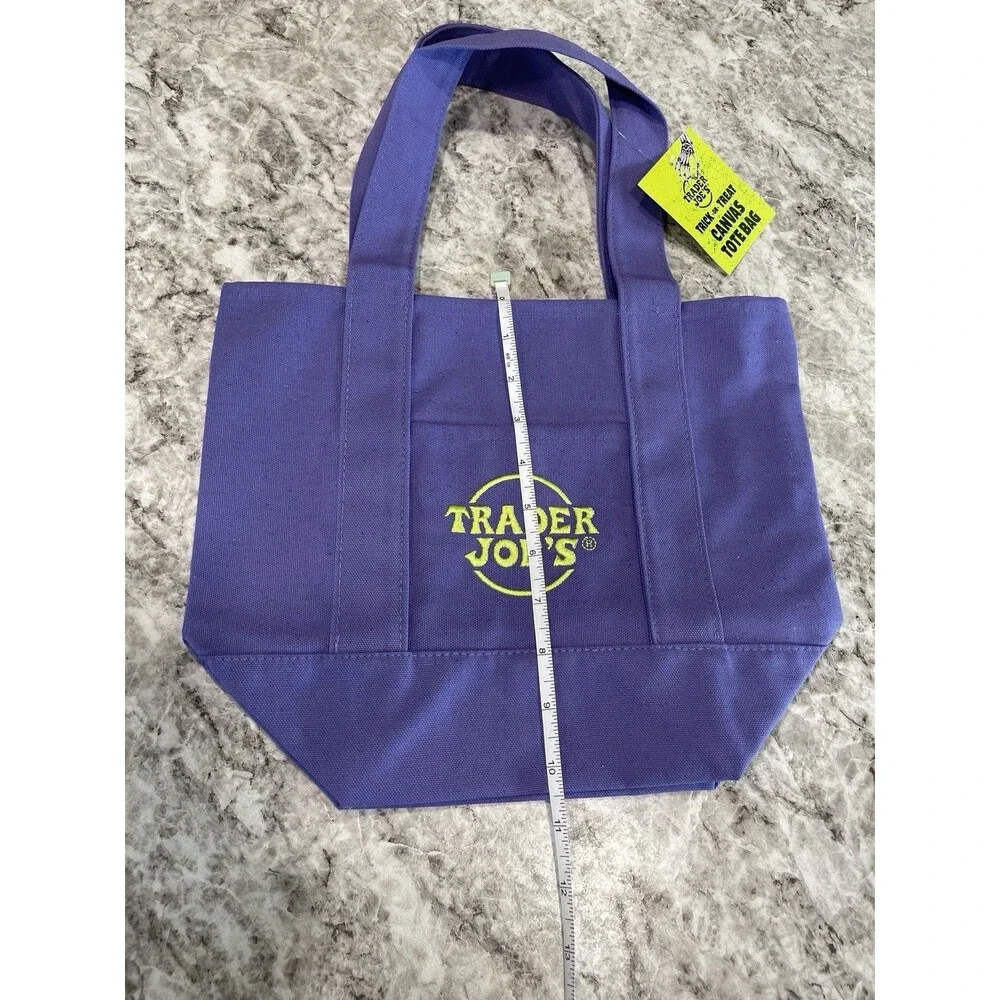 Trader Joe's Mini Halloween Canvas Tote Bag Set Of 4 Colors Limited SHIPS NOW